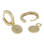 Rule circle pendant ear g/clear