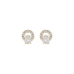 Callie crystal circle ear g/clear