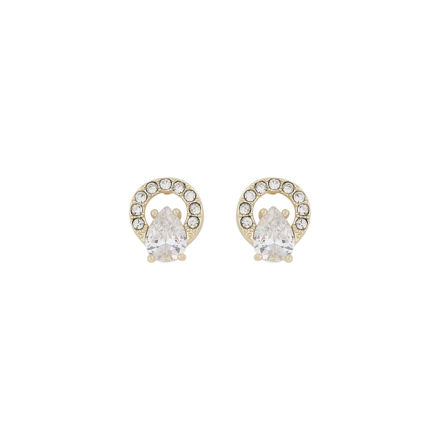 Callie crystal circle ear g/clear