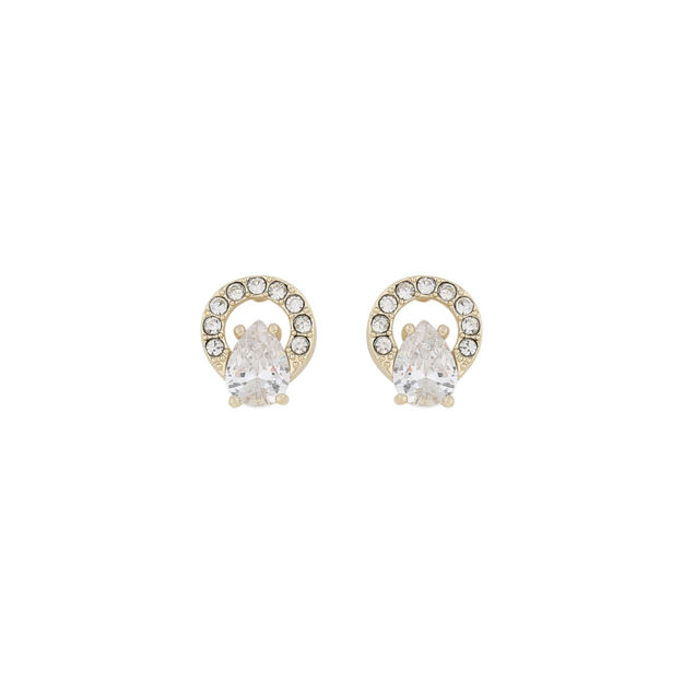 Callie crystal circle ear g/clear