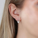 Callie crystal circle ear g/clear