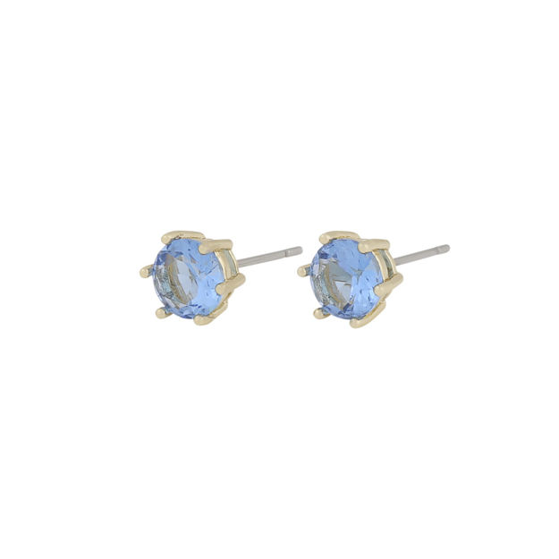 Callie small crystal pin ear g/light blue