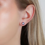 Callie small crystal pin ear g/light blue
