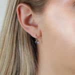 Callie hook crystal ear g/light blue