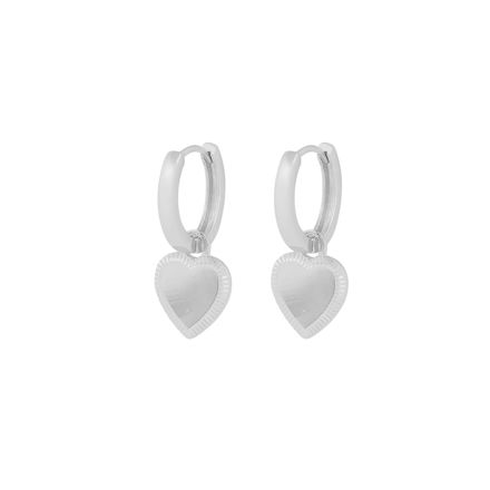 Rule heart pendant ear plain s