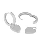 Rule heart pendant ear plain s