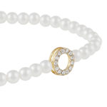 Callie elastic pearl brace g/white -