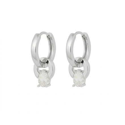 Callie plain pendant ring ear s/clear