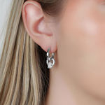 Callie plain pendant ring ear s/clear