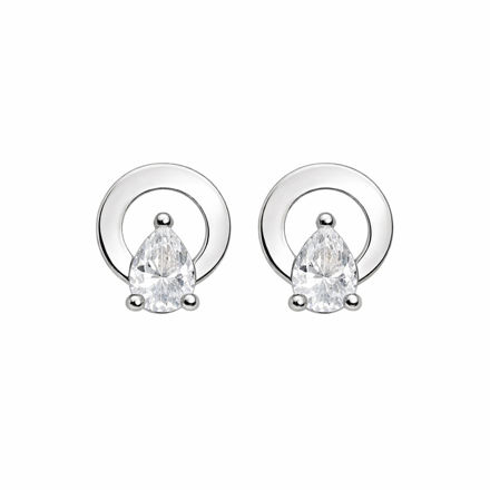 Callie plain crystal circle  ear s/clear