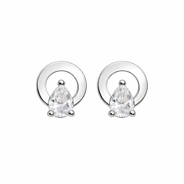 Callie plain crystal circle  ear s/clear