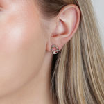Lorrie round crystal ear s/clear