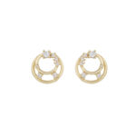 Lorrie round crystal ear g/clear