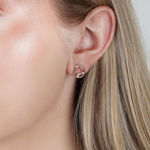 Lorrie round crystal ear g/clear