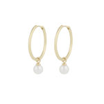 Karan pendant ring ear g/white