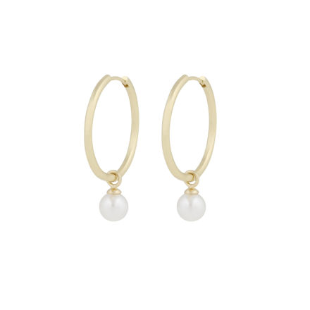 Karan pendant ring ear g/white