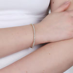 Callie elastic crystal brace g/clear -