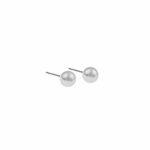 Jackie pearl ear 6mm s/white