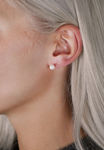 Jackie pearl ear 6mm s/white