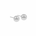 Jackie pearl ear 10mm s/white