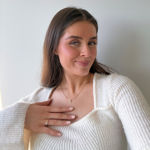 Gull ring rosett diamanter 0,10ct W/P1
