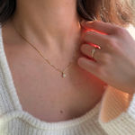 Gull anheng rosett diamanter 0,10ct W/P1