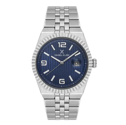 Daniel Klein Premium herreur i stål med blå skive & lenke 5 ATM  41mm