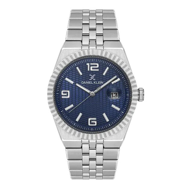 Daniel Klein Premium herreur i stål med blå skive & lenke 5 ATM  41mm