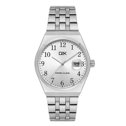 Daniel Klein D2K herreur i stål med lenke & sølv skive 3 ATM  41mm