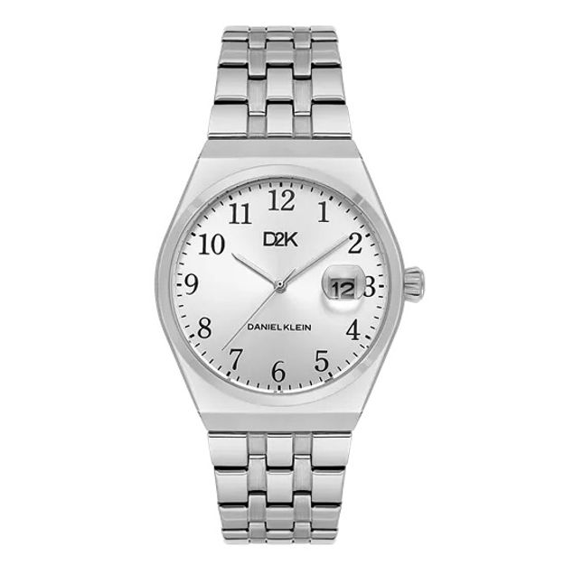 Daniel Klein D2K herreur i stål med lenke & sølv skive 3 ATM  41mm