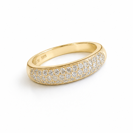 Gull ring med diamanter 0,57ct TW/SI