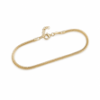 Forgylt sølv armbånd mønstret slangekjede 2mm 18+2cm