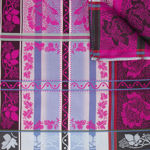 Eufemia silkeskjerf blått, rosa & sort