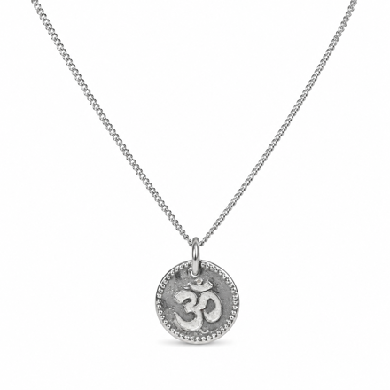 Sølv halssmykke Namaste 13mm
