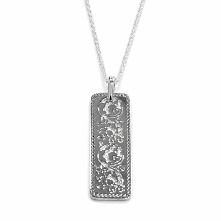 Sølv halssmykke Kristine Squared Pendant