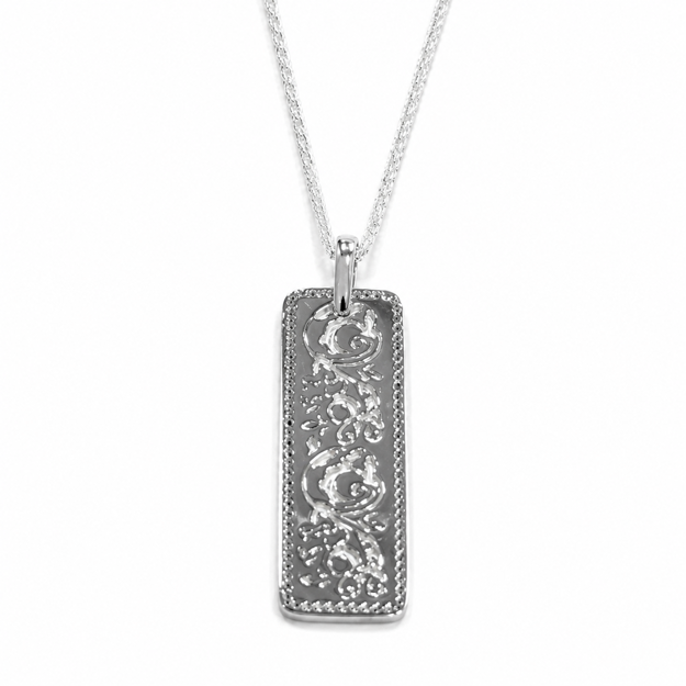 Sølv halssmykke Kristine Squared Pendant