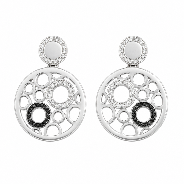 Rhodinert sølv øreheng cubic zirconia