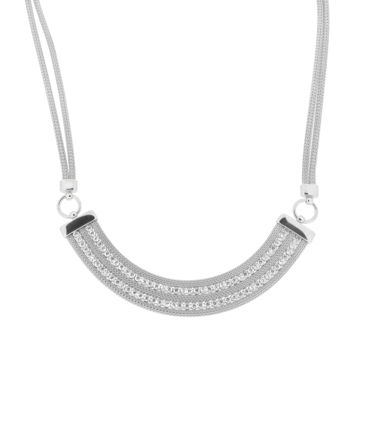 Rhodinert sølv halssmykke cubic zirconia