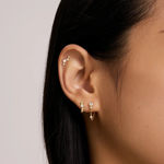 Ania Haie gold zig-zag shell pearl stud earrings
