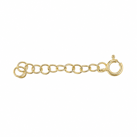 Forgylt sølv forlengelse kjede 4cm 3,4mm