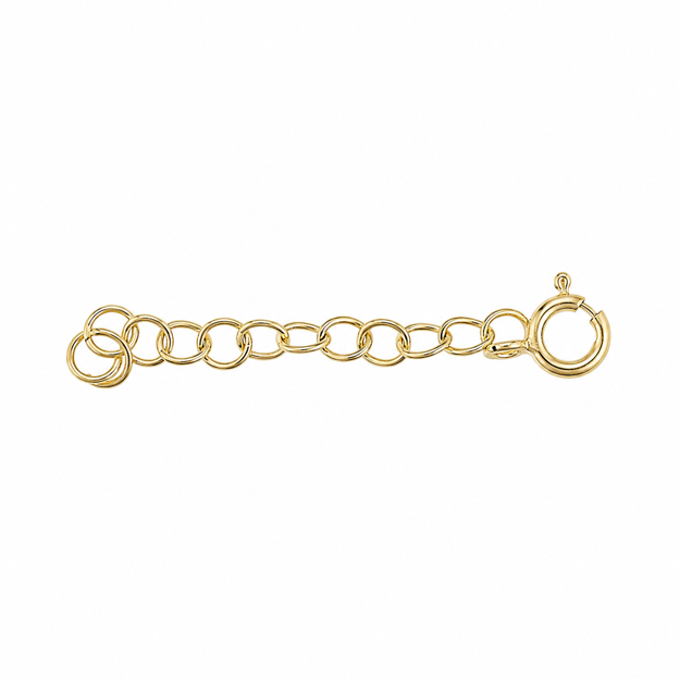 Forgylt sølv forlengelse kjede 4cm 3,4mm