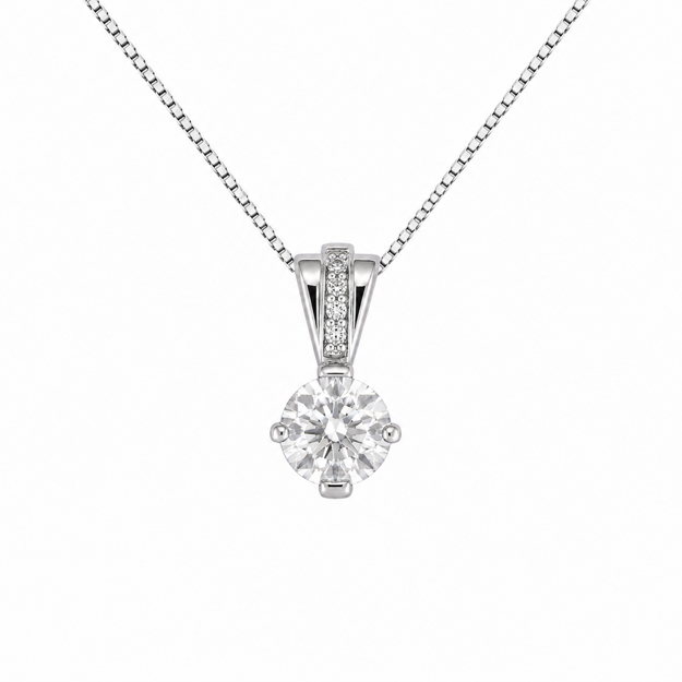 Rhodinert sølv anheng Cubic Zirconia 42cm