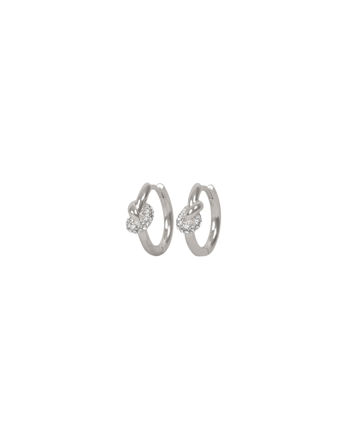 Everly small knot crystal ring ear 15mm s/clear