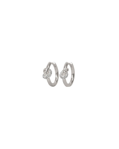 Everly small knot crystal ring ear 15mm s/clear
