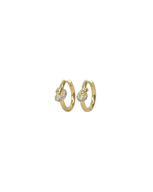 Everly small knot crystal ring ear 15mm g/clear