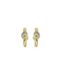 Everly chunky knot crystal ring ear g/clear