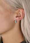 Union Nine hammered ring ear 12mm plain s