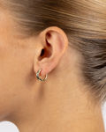 Union chunky hammered ear 15mm plain g