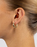 Union chunky hammered ear 20mm plain g