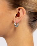 Union Honey drop ring ear 20mm plain s